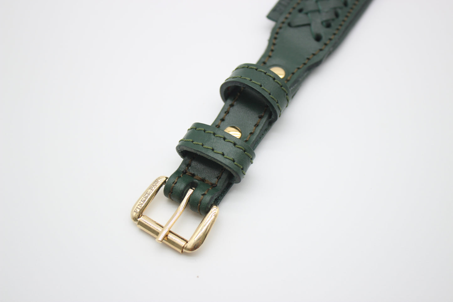 FinestPaw_Halsband_Flechtkunst_fichte_m_gold_schnalle