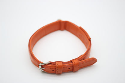 FinestPaw_Halsband_Flechtkunst_papaya_m_silber_oben