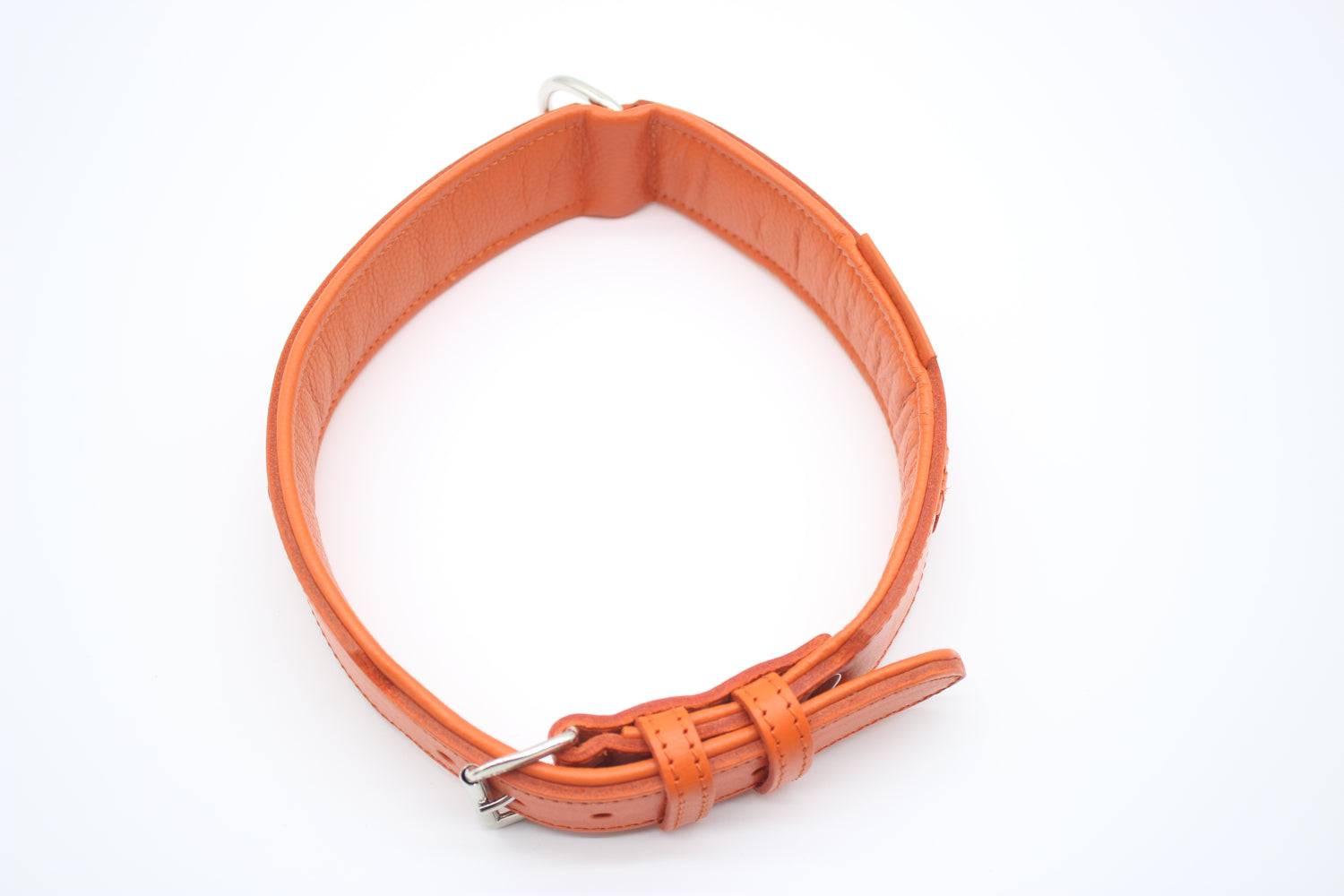 FinestPaw_Halsband_Flechtkunst_papaya_xxl_silber_oben