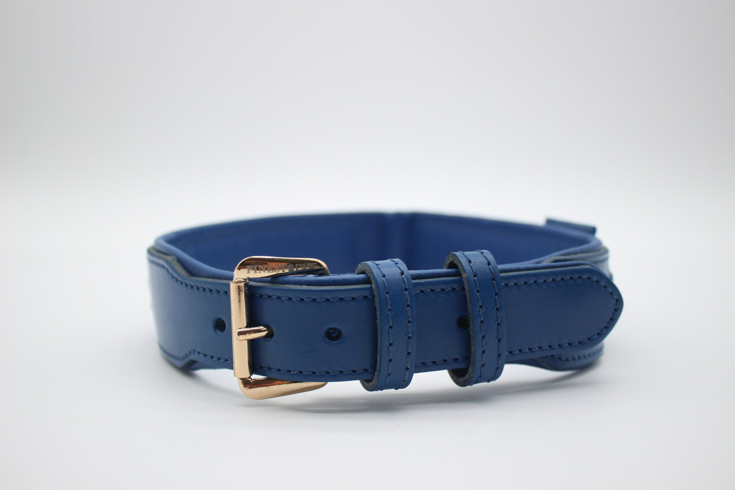 FinestPaw_Halsband_Flechtkunst_royalblau_m_gold_front