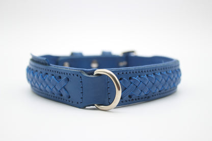 FinestPaw_Halsband_Flechtkunst_royalblau_m_silber_dring