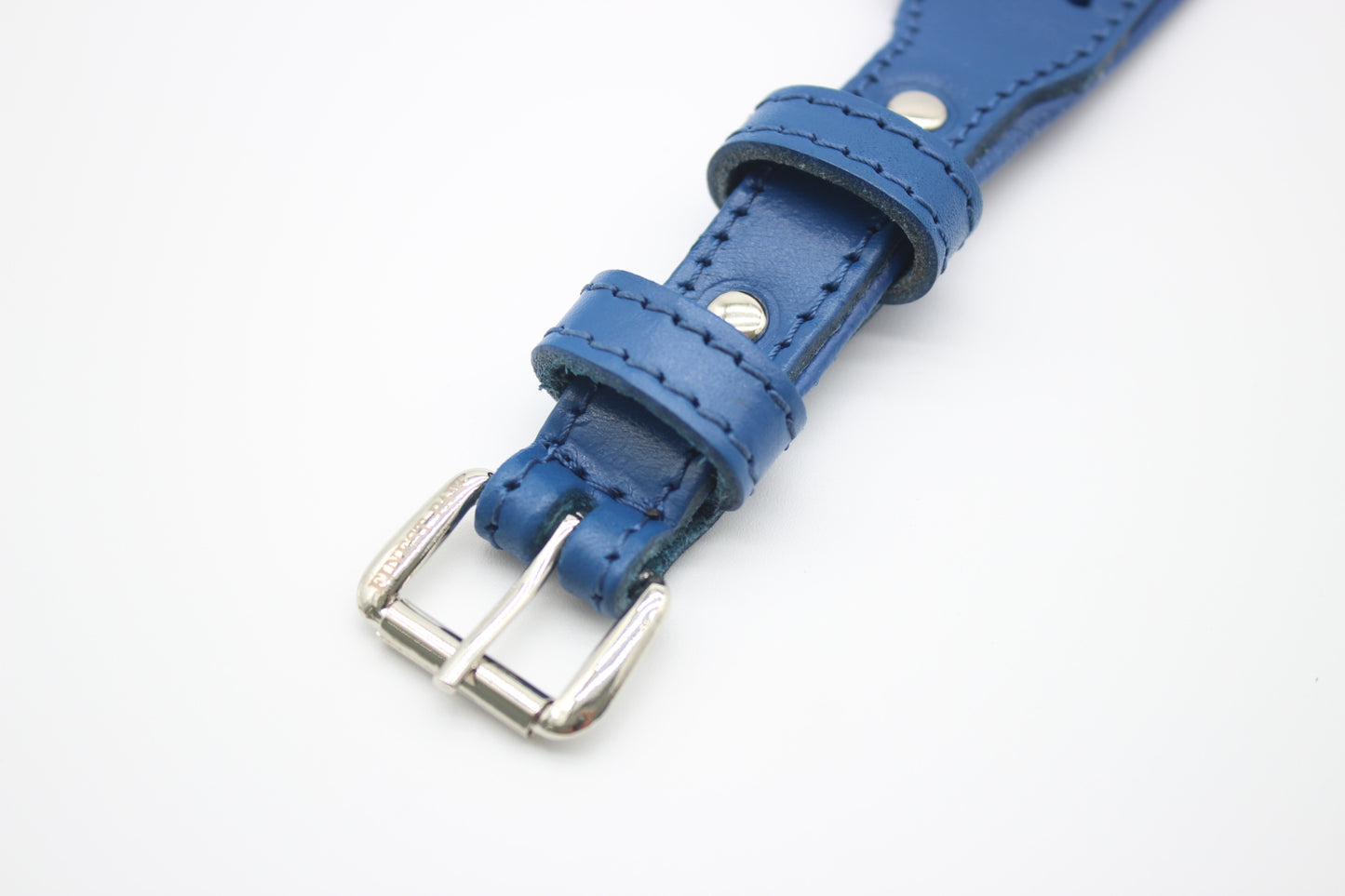 FinestPaw_Halsband_Flechtkunst_royalblau_m_silber_schnalle