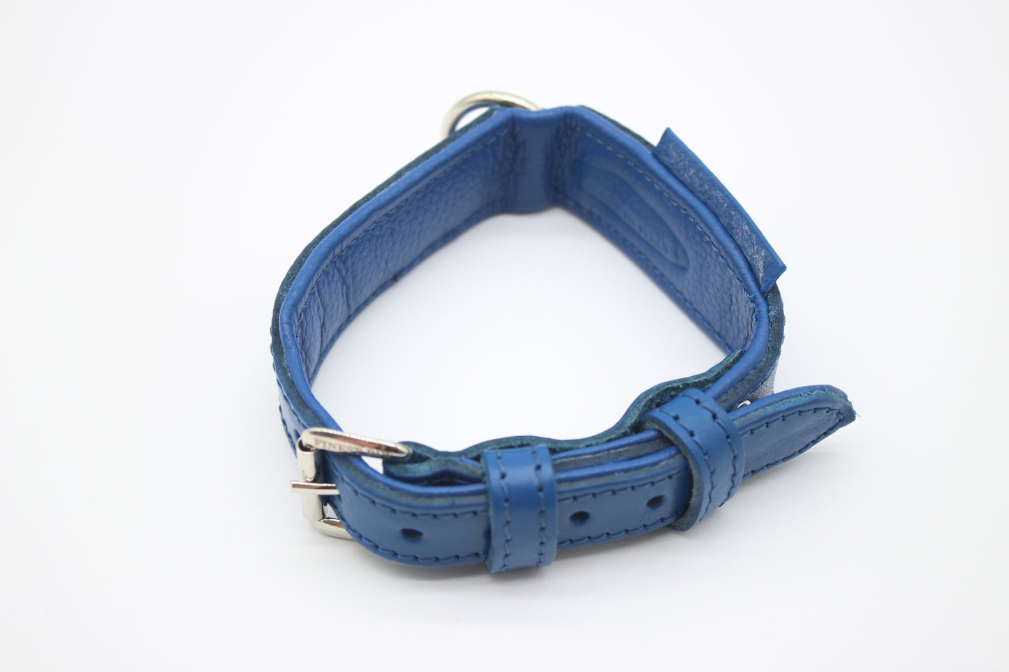 FinestPaw_Halsband_Flechtkunst_royalblau_xs_silber_oben