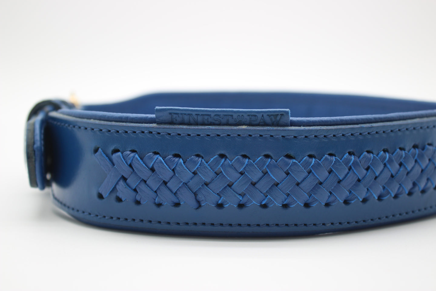 Flechtkunst Halsband Royal-Blau