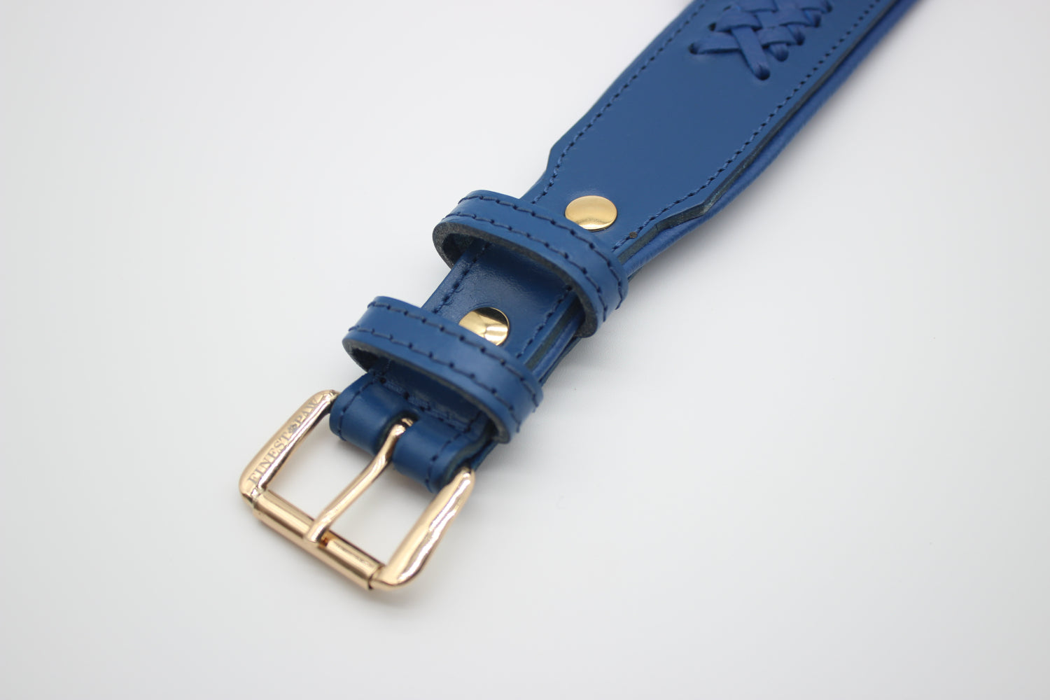 FinestPaw_Halsband_Flechtkunst_royalblau_xxl_gold_schnalle