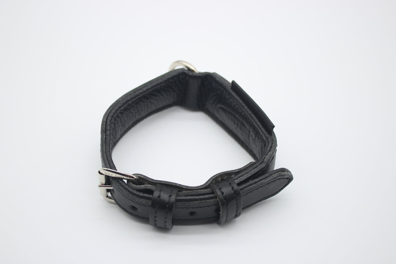 FinestPaw_Halsband_Flechtkunst_schwarz_xs_silber_oben