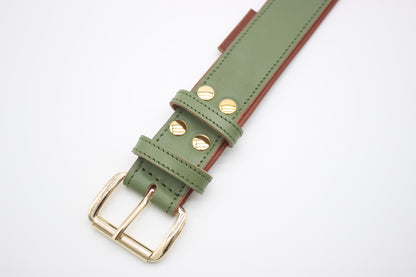 FinestPaw_Halsband_Klassik_Premium_salbei_xxl_gold_schnalle