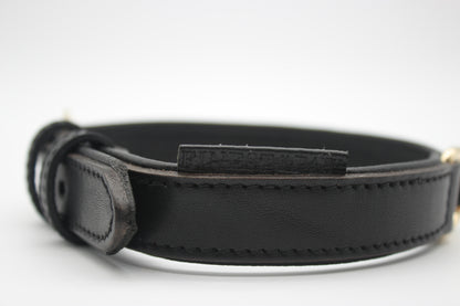 FinestPaw_Halsband_Klassik_Premium_schwarz_m_all_logo
