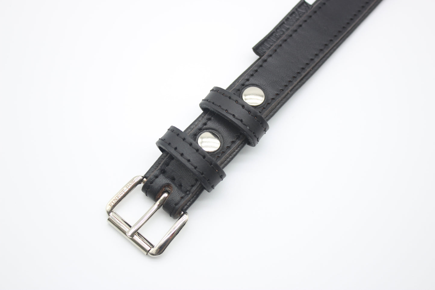 FinestPaw_Halsband_Klassik_Premium_schwarz_m_silber_schnalle