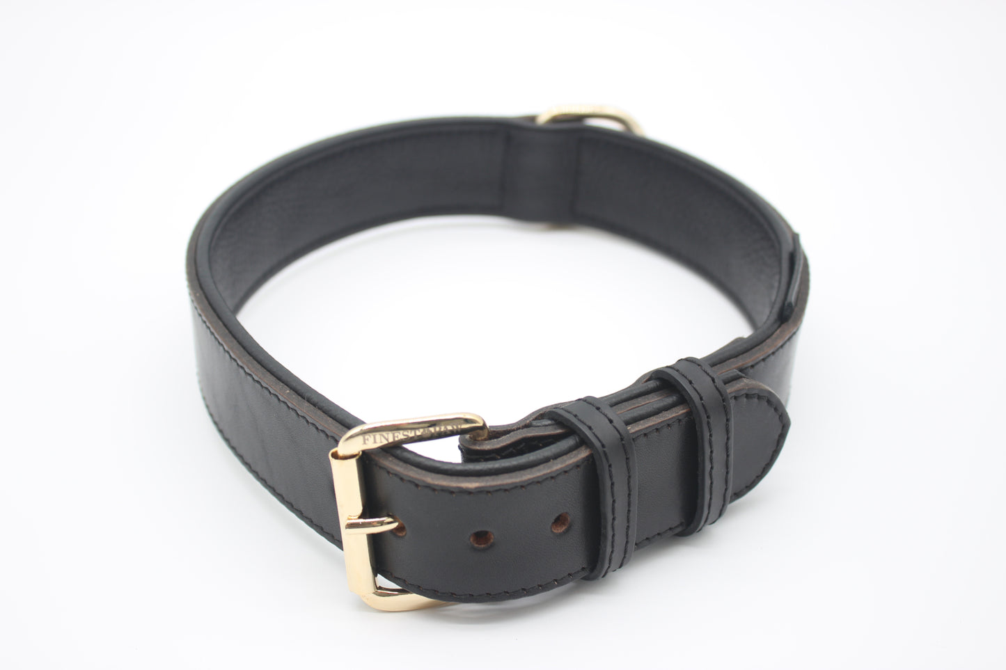 FinestPaw_Halsband_Klassik_Premium_schwarz_xxl_gold_oben