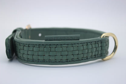 FinestPaw_Halsband_Signature_pistazie_m_gold_logo