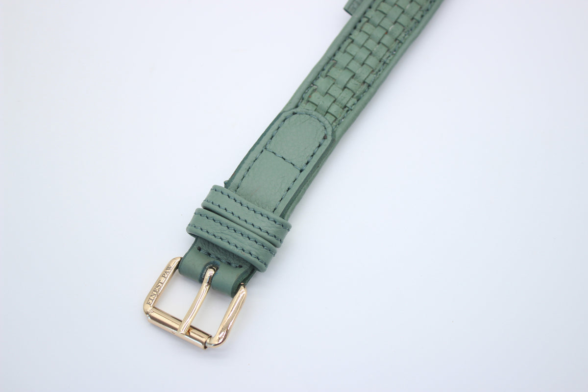 FinestPaw_Halsband_Signature_pistazie_m_gold_schnalle