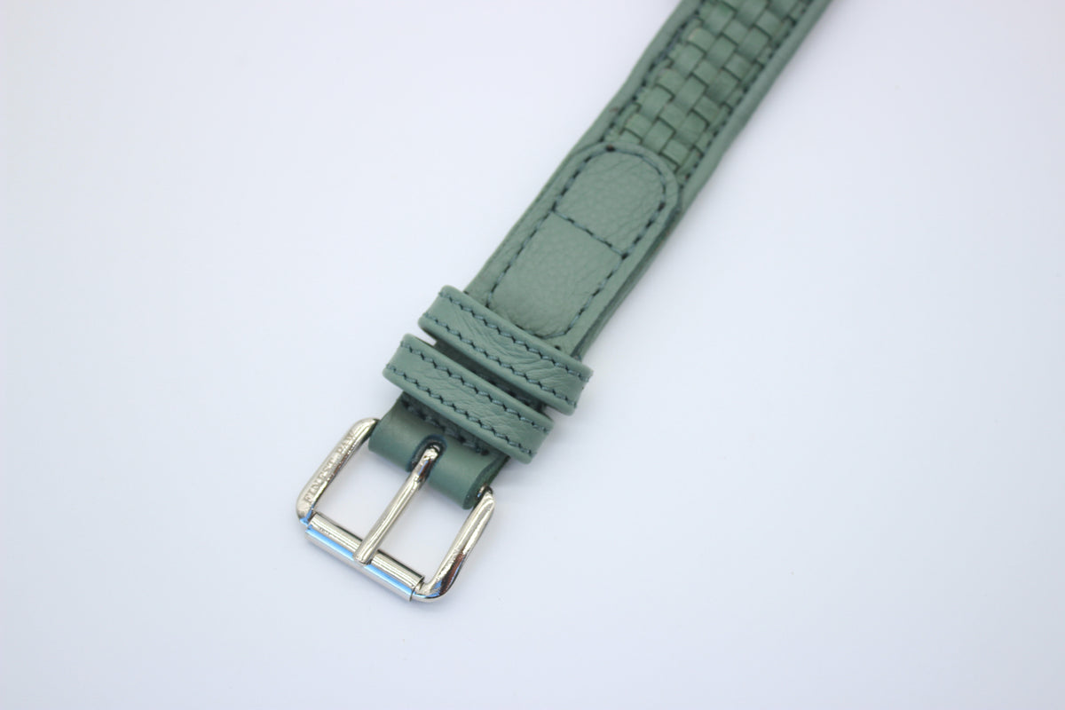 FinestPaw_Halsband_Signature_pistazie_m_silber_schnalle