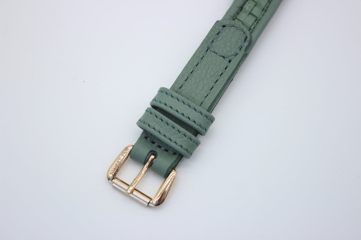 FinestPaw_Halsband_Signature_pistazie_xs_gold_schnalle