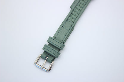 FinestPaw_Halsband_Signature_pistazie_xs_silber_schnalle