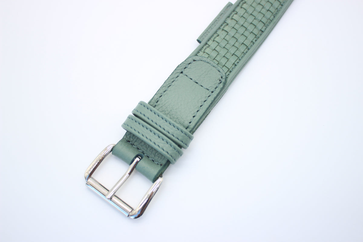 FinestPaw_Halsband_Signature_pistazie_xxl_silber_schnalle