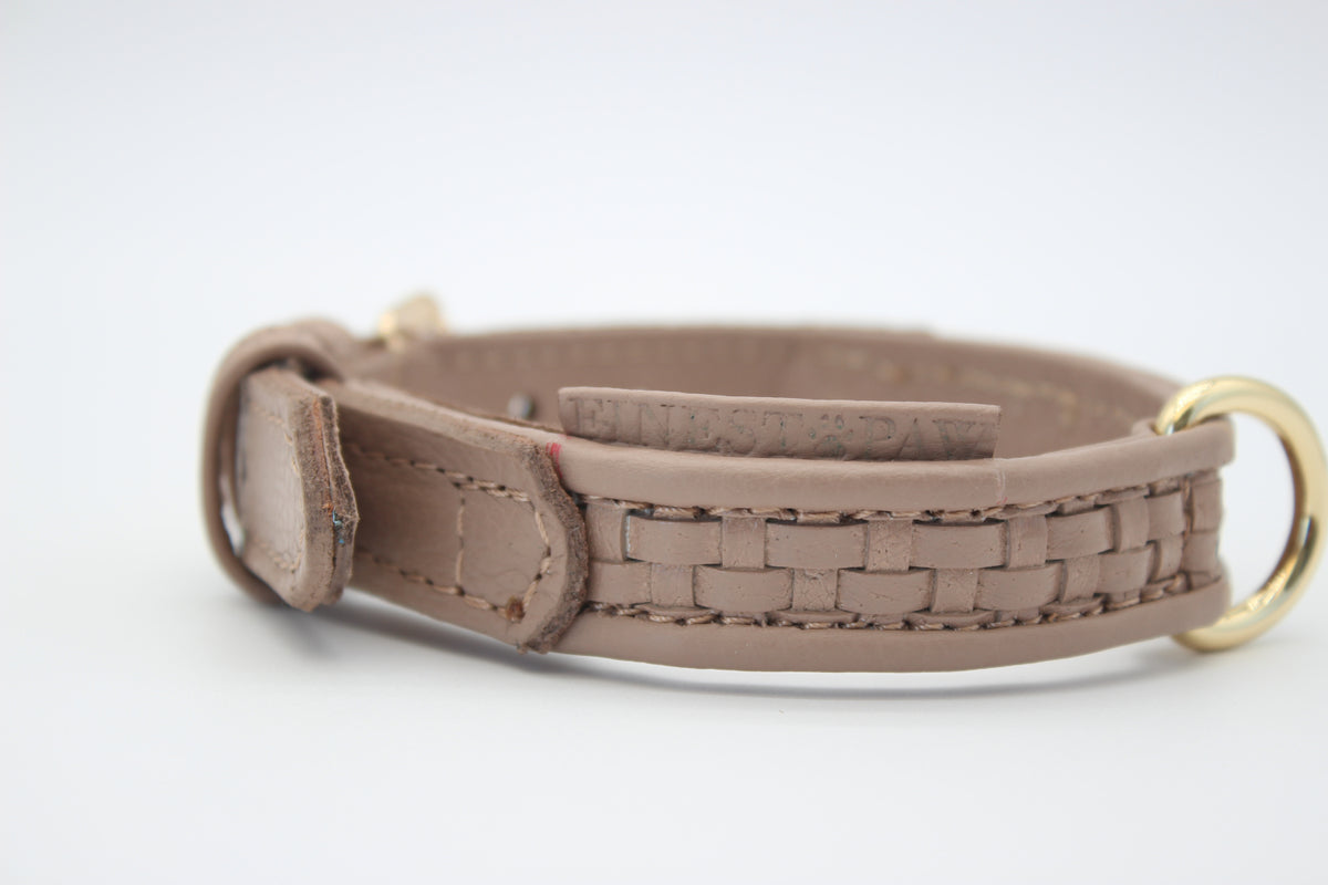 FinestPaw_Halsband_Signature_puder_xs_gold_logo