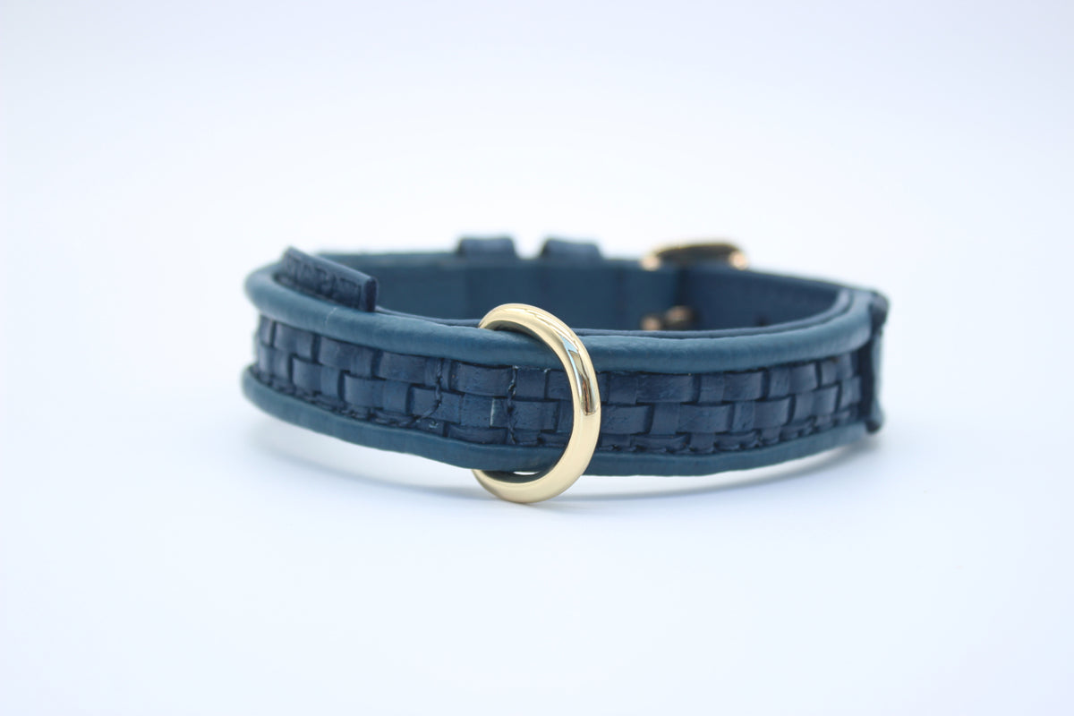 FinestPaw_Halsband_Signature_royalblau_xs_gold_dring