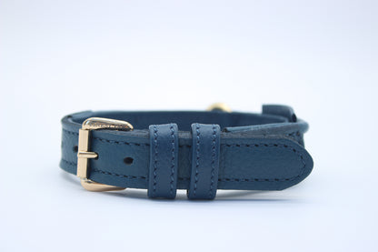FinestPaw_Halsband_Signature_royalblau_xs_gold_front