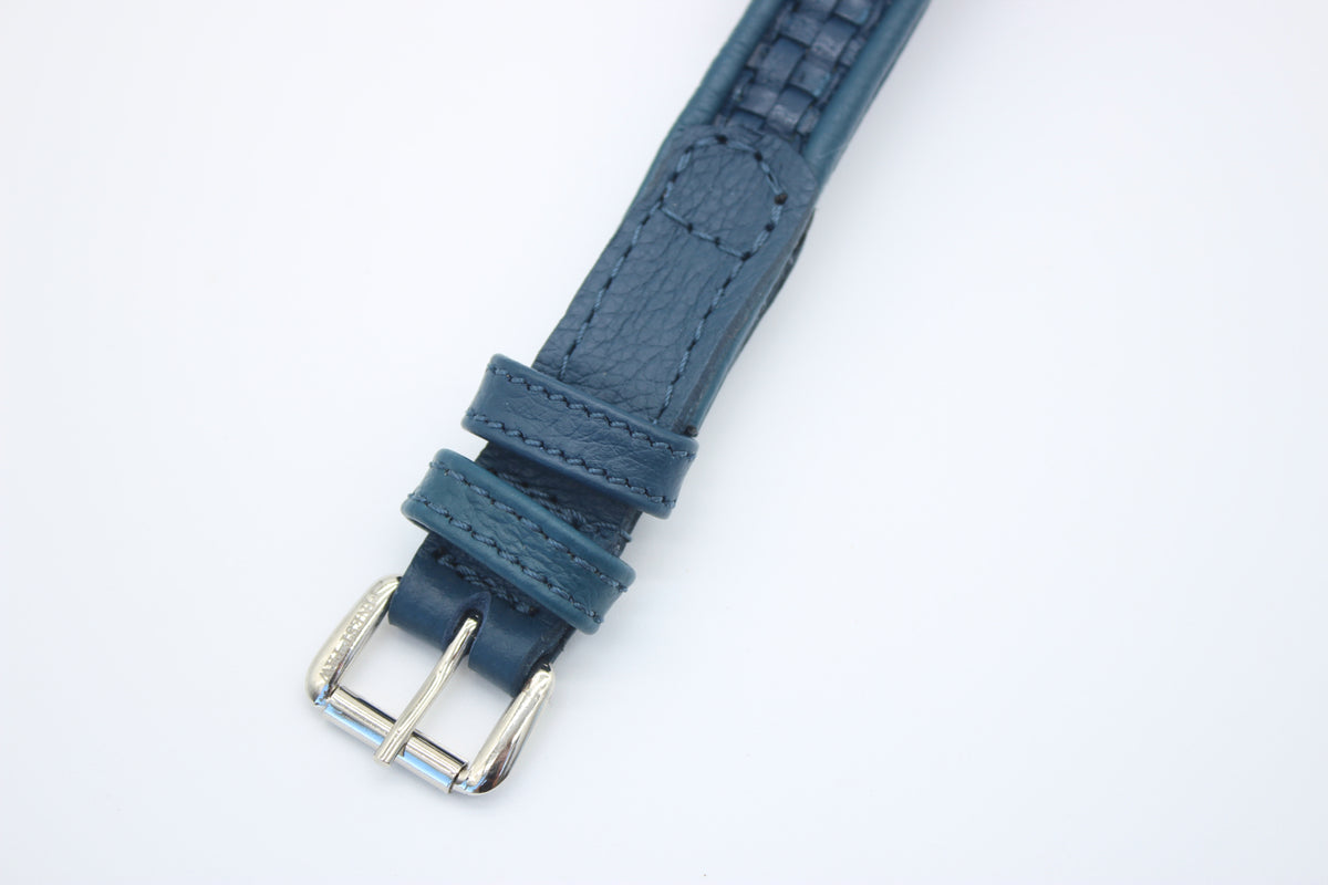 FinestPaw_Halsband_Signature_royalblau_xs_silber_schnalle