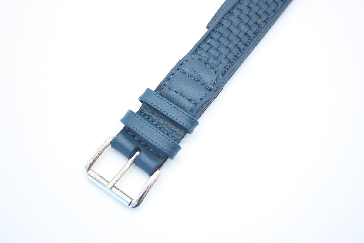 FinestPaw_Halsband_Signature_royalblau_xxl_silber_schnalle