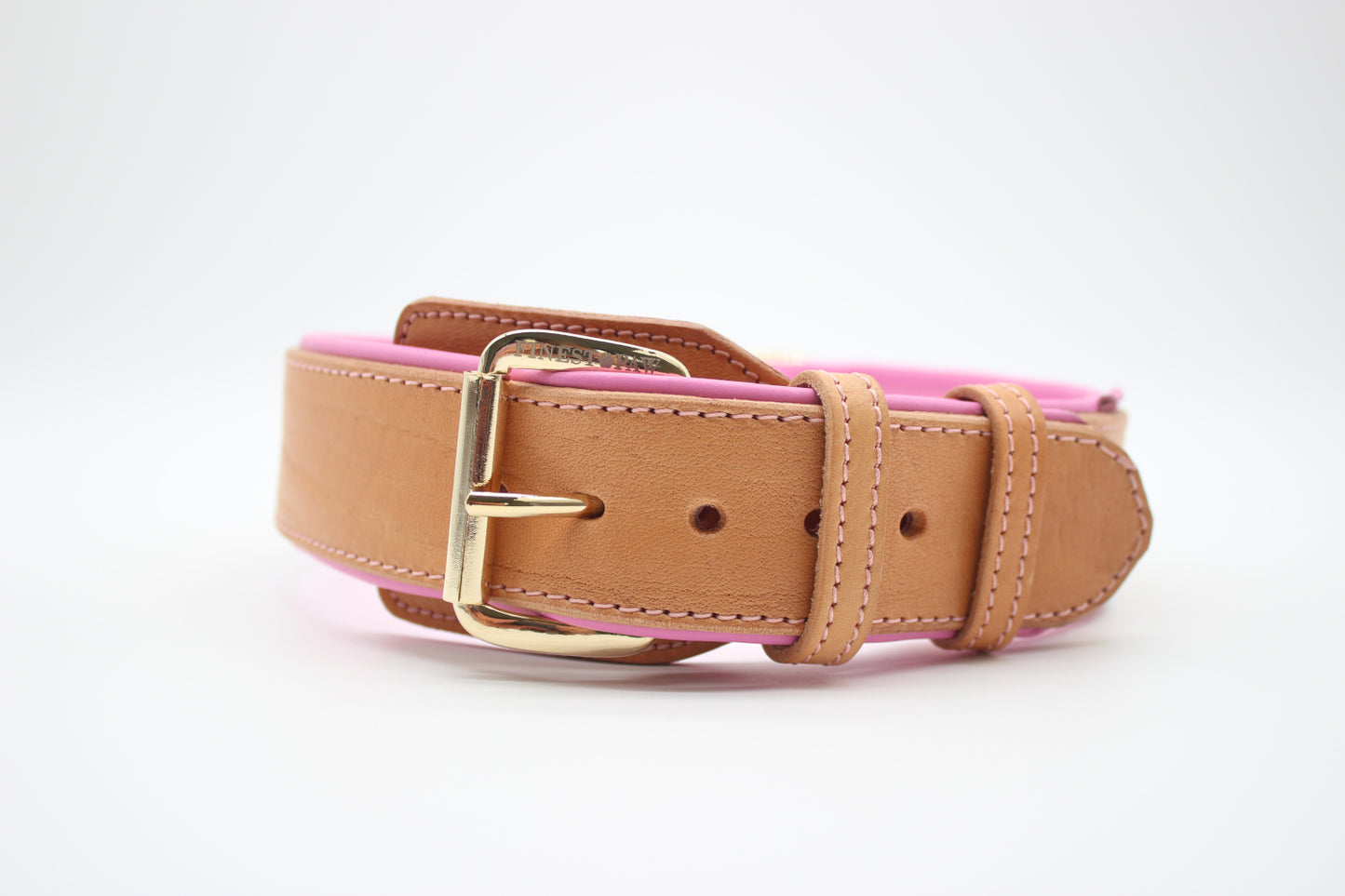 FinestPaw_Halsband_Soft_Komfort_beige-rosa_xxl_gold_front