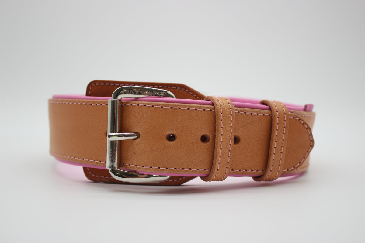 FinestPaw_Halsband_Soft_Komfort_beige-rosa_xxl_silber_front