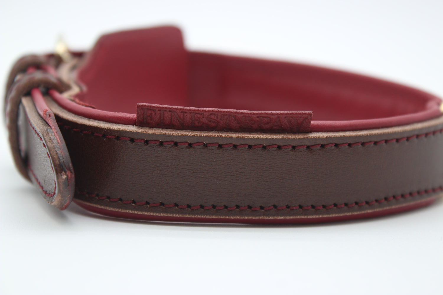 FinestPaw_Halsband_Soft_Komfort_braun-bordeaux_m_all_logo