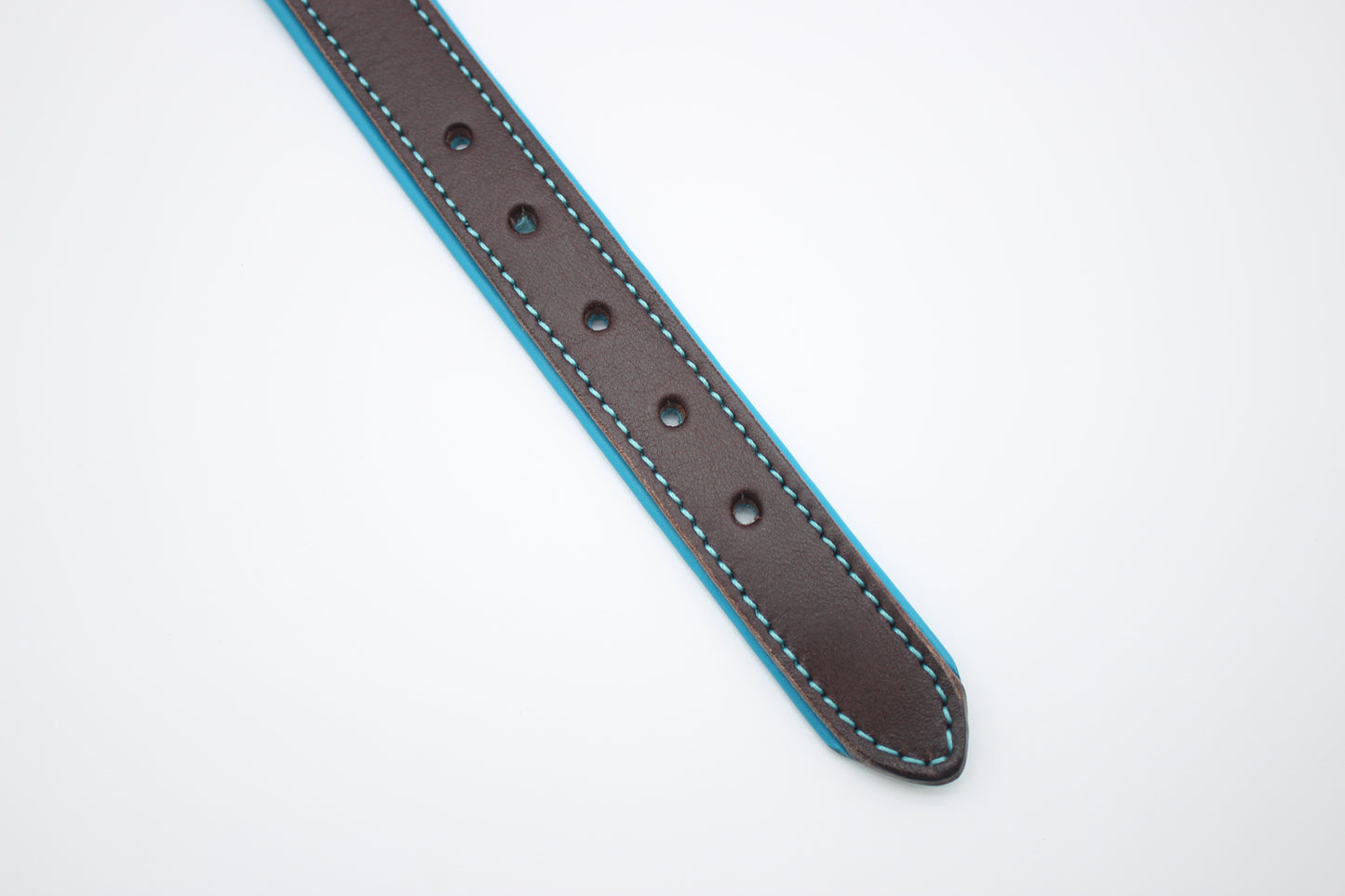 FinestPaw_Halsband_Soft_Komfort_braun-tuerkis_m_all_loecher