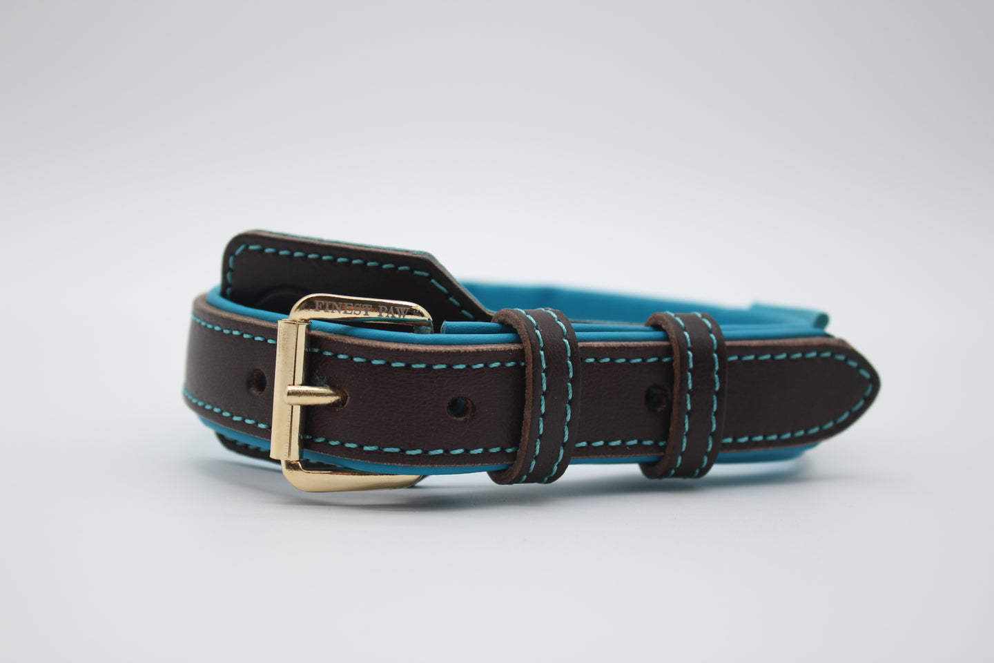Soft Komfort Halsband Braun/Türkis