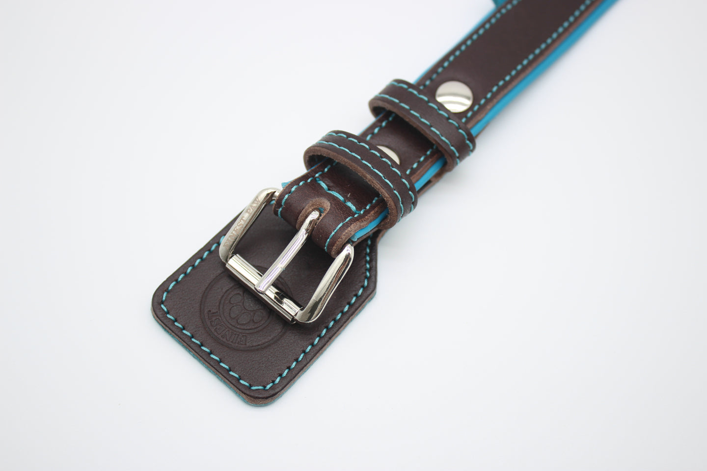 Soft Komfort Halsband Braun/Türkis