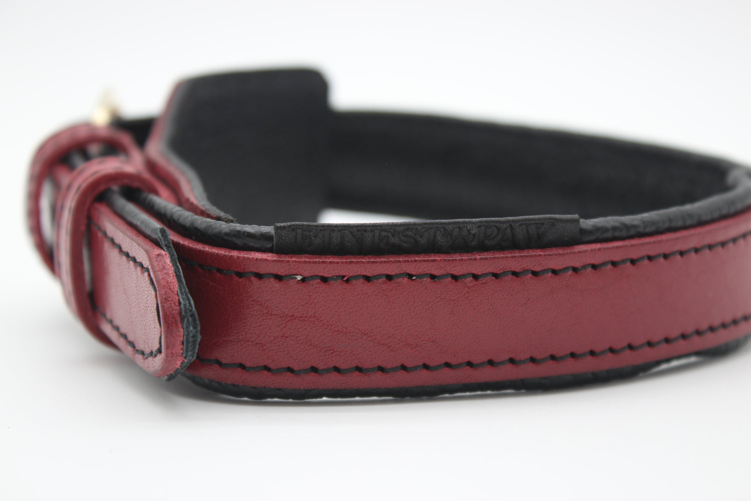 FinestPaw_Halsband_Soft_Komfort_rot-schwarz_m_all_logo