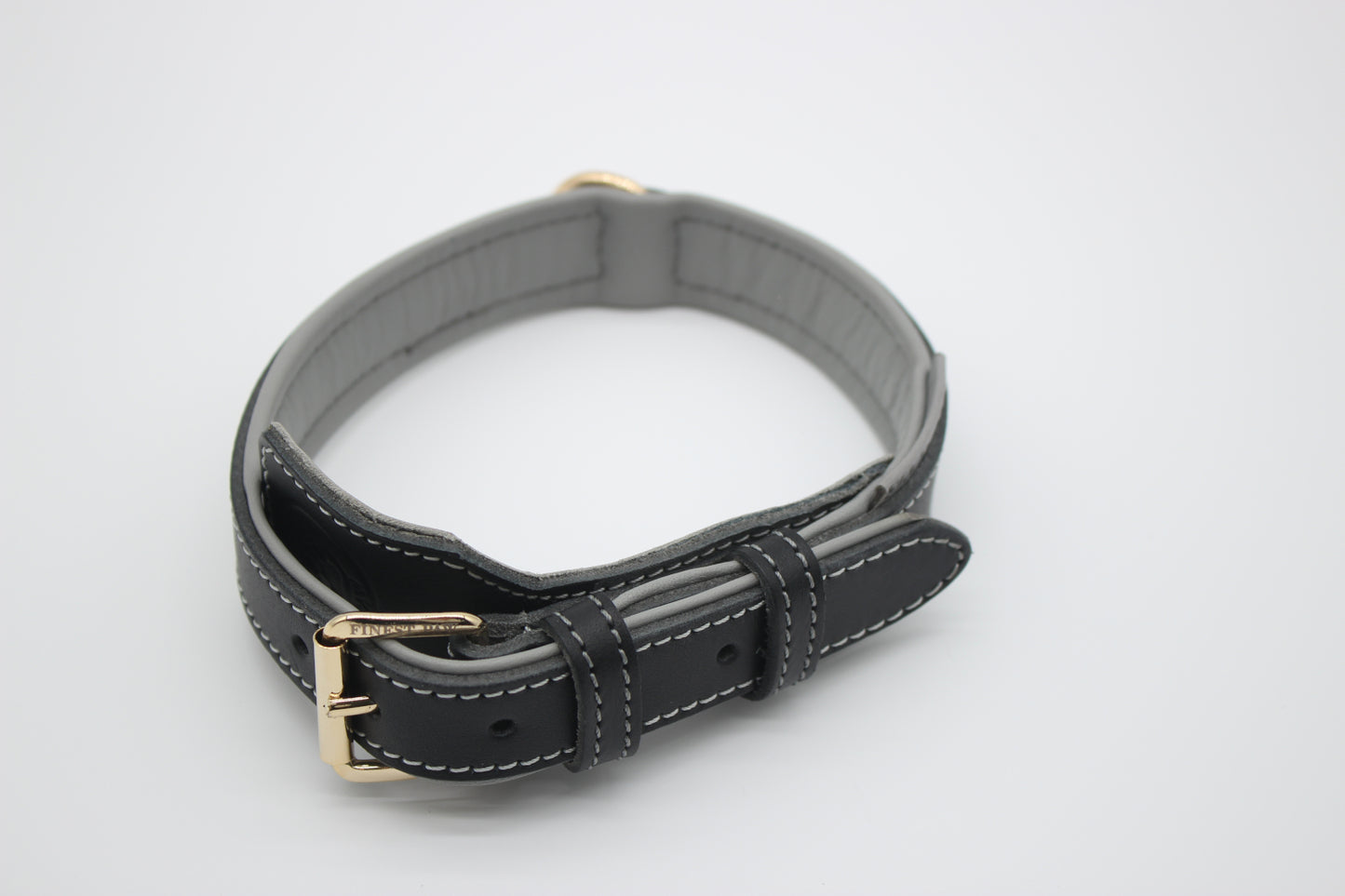 FinestPaw_Halsband_Soft_Komfort_schwarz-grau_m_all_oben
