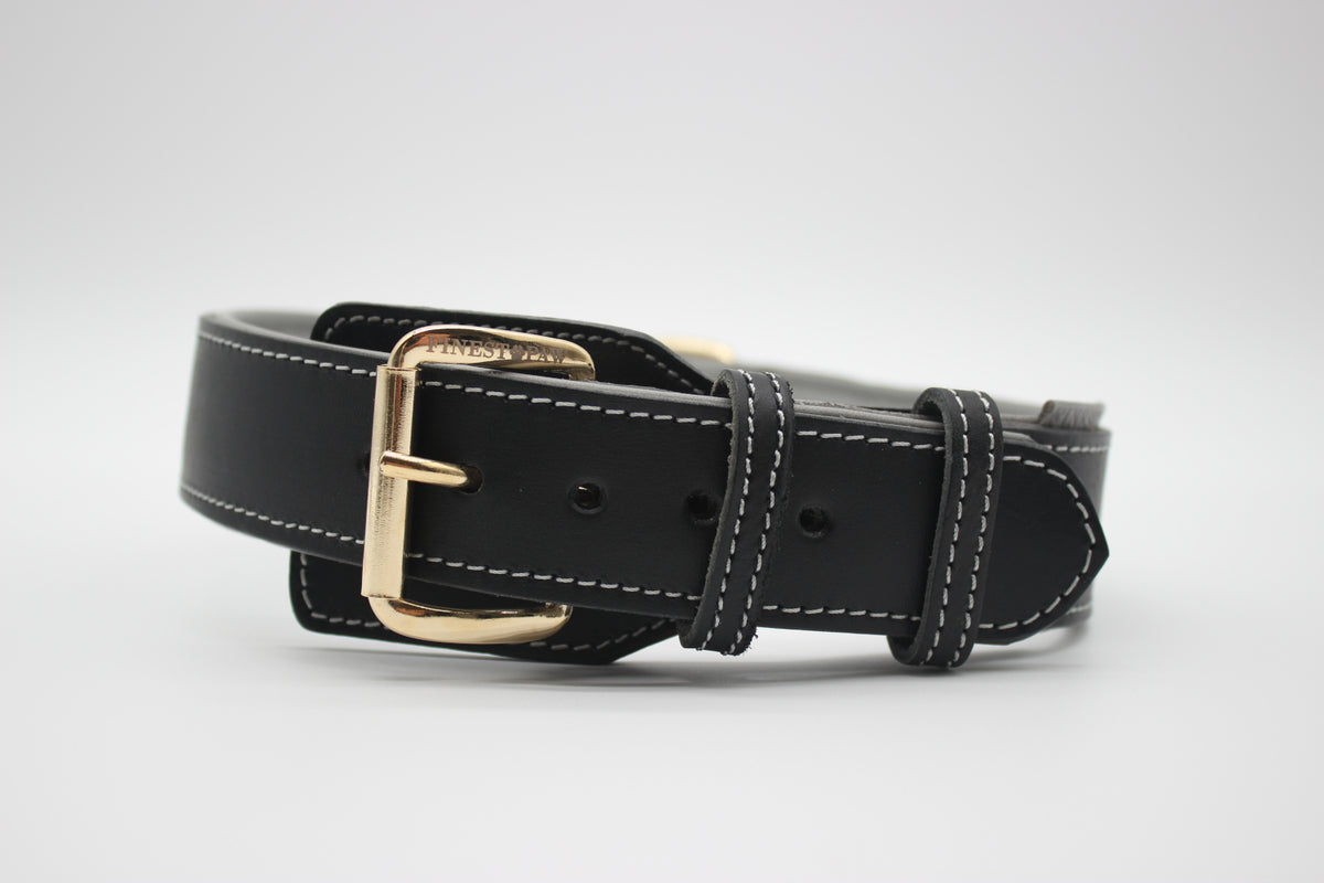 FinestPaw_Halsband_Soft_Komfort_schwarz-grau_xxl_gold_front