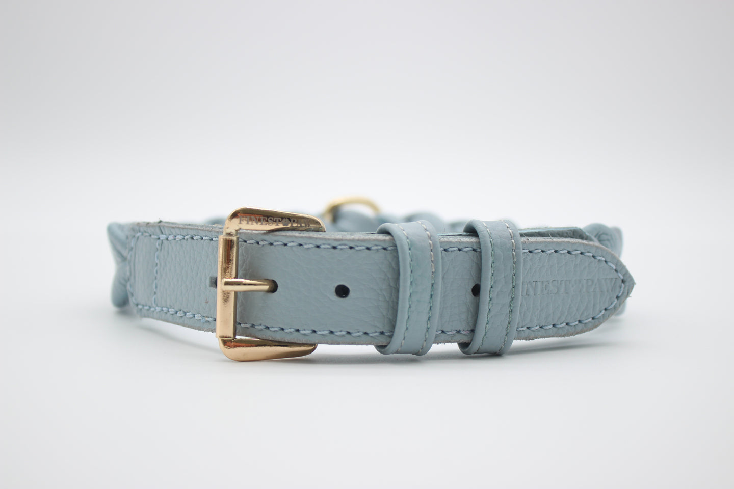 Vollgeflochten Halsband Hellblau