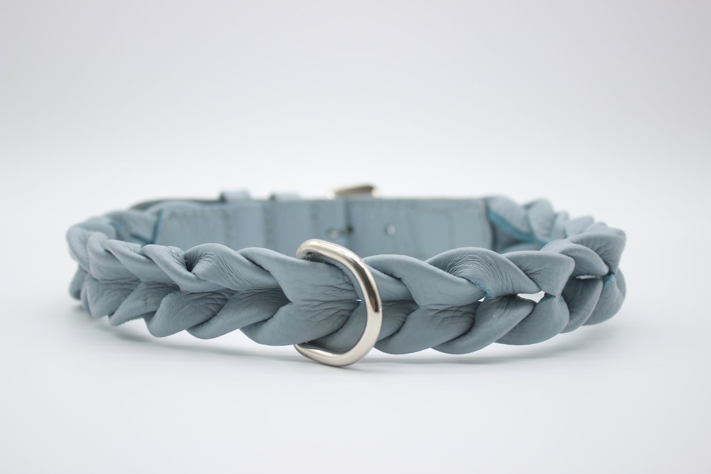 Vollgeflochten Halsband Hellblau