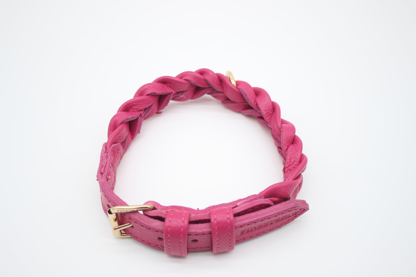 Vollgeflochten Halsband Pink