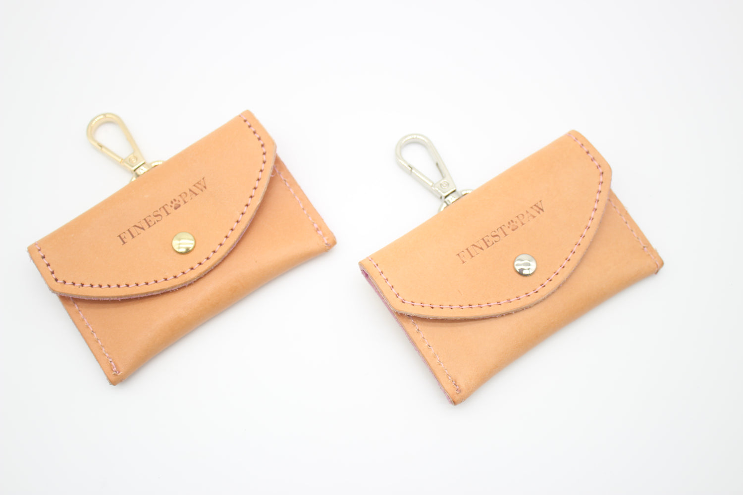 FinestPaw_Hundetuetenhalter_Soft_Slim_beige-rosa_all_goldsilber
