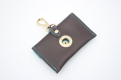 FinestPaw_Hundetuetenhalter_Soft_Slim_braun-tuerkis_gold_back