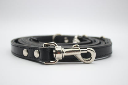 FinestPaw_Leine_Flechtkunst_Fuehrleine_schwarz_all_all_silber_front