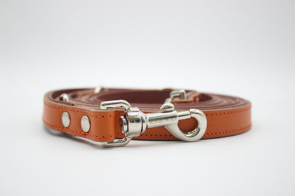 FinestPaw_Leine_Klassik_Premium_Fuehrleine_orange_all_all_silber_front