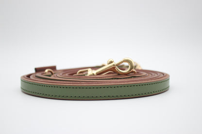 FinestPaw_Leine_Klassik_Premium_Fuehrleine_salbei_all_1.5cm_gold_logo