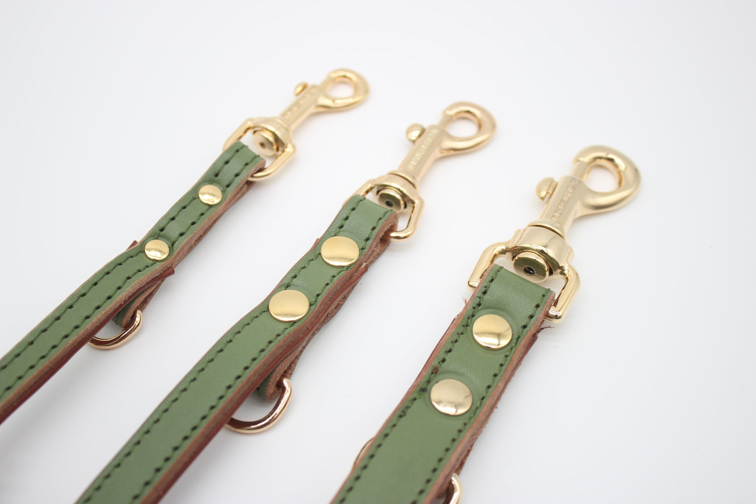 FinestPaw_Leine_Klassik_Premium_Fuehrleine_salbei_all_all_gold_3karabiner