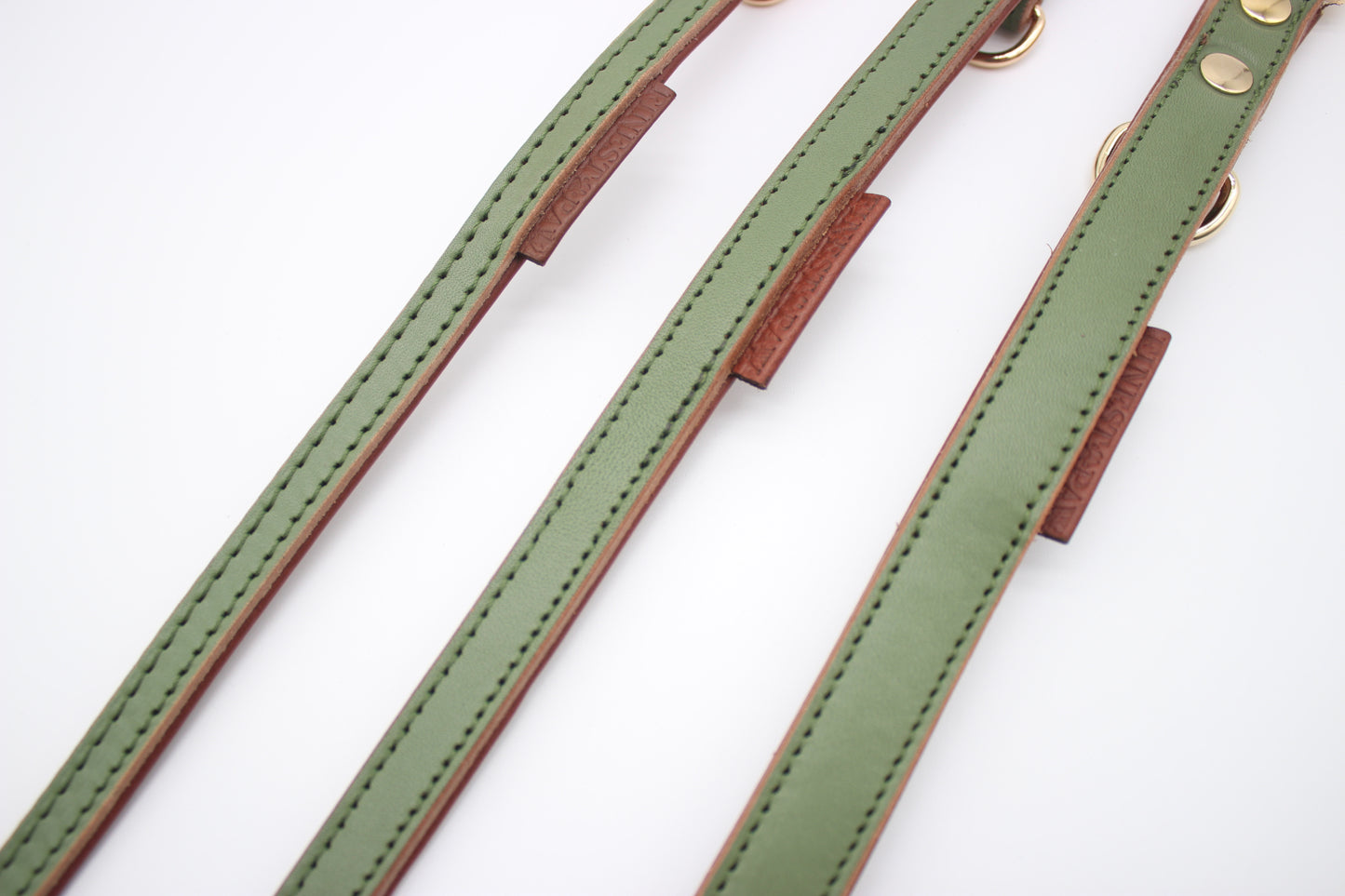 FinestPaw_Leine_Klassik_Premium_Fuehrleine_salbei_all_all_gold_3logos