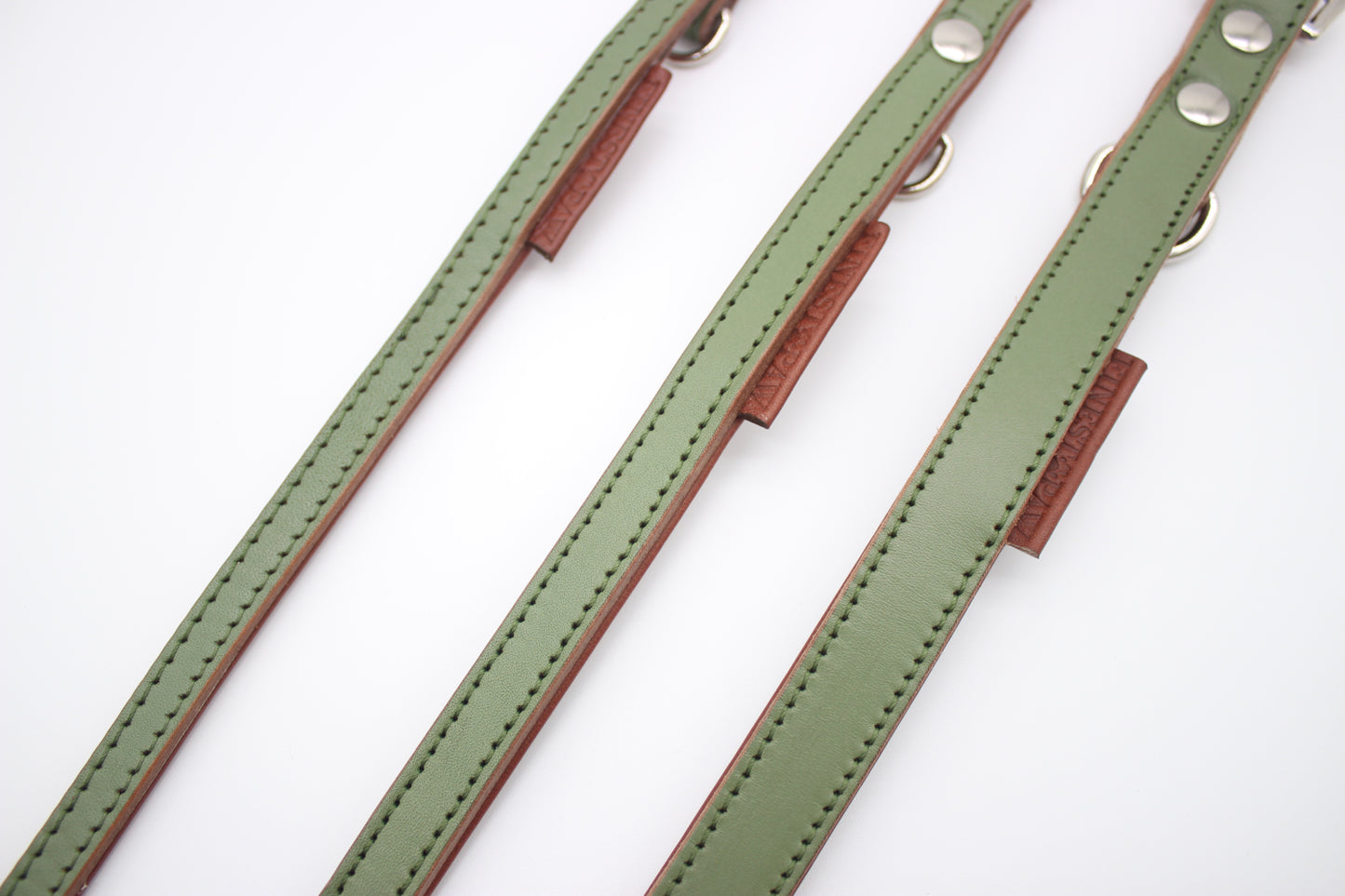 FinestPaw_Leine_Klassik_Premium_Fuehrleine_salbei_all_all_silber_3logos