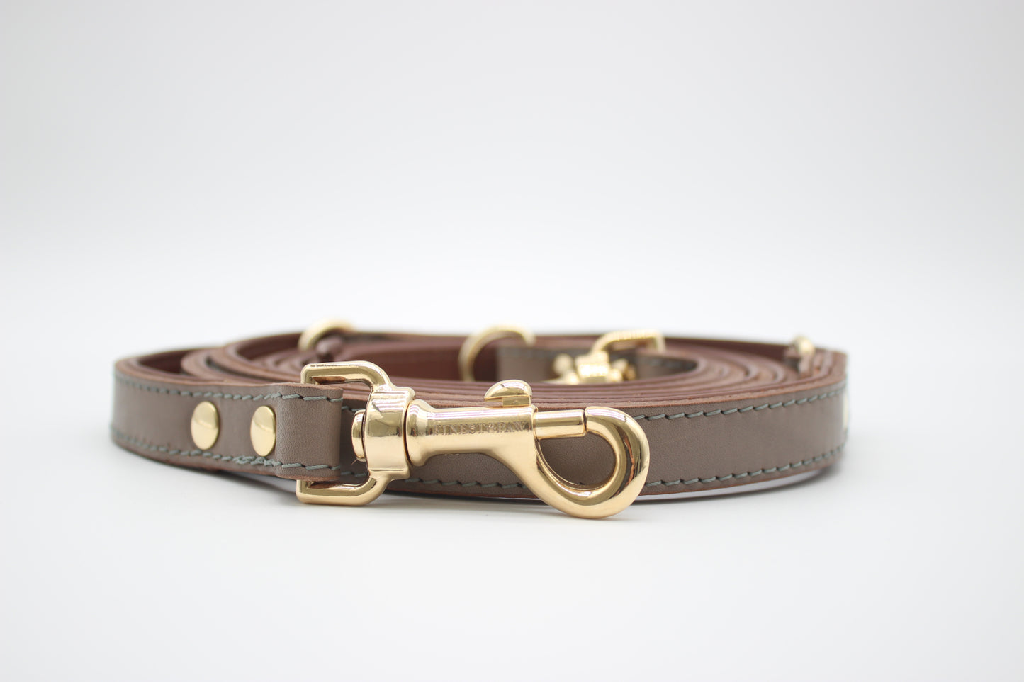 FinestPaw_Leine_Klassik_Premium_Fuehrleine_taupe_all_all_gold_front