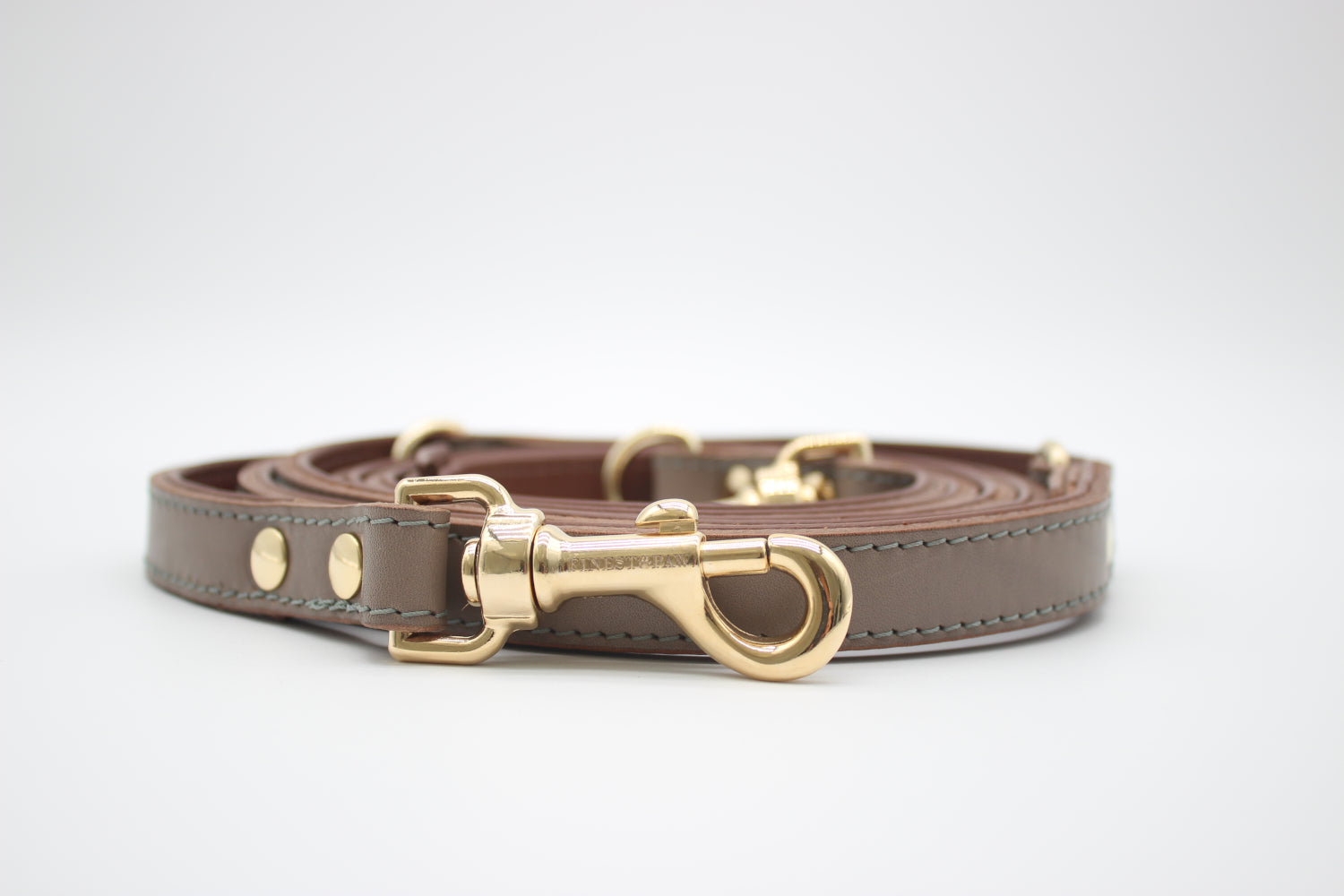 FinestPaw_Leine_Klassik_Premium_Fuehrleine_taupe_all_all_gold_front