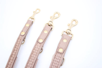 FinestPaw_Leine_Signature_Fuehrleine_puder_all_all_gold_3karabiner