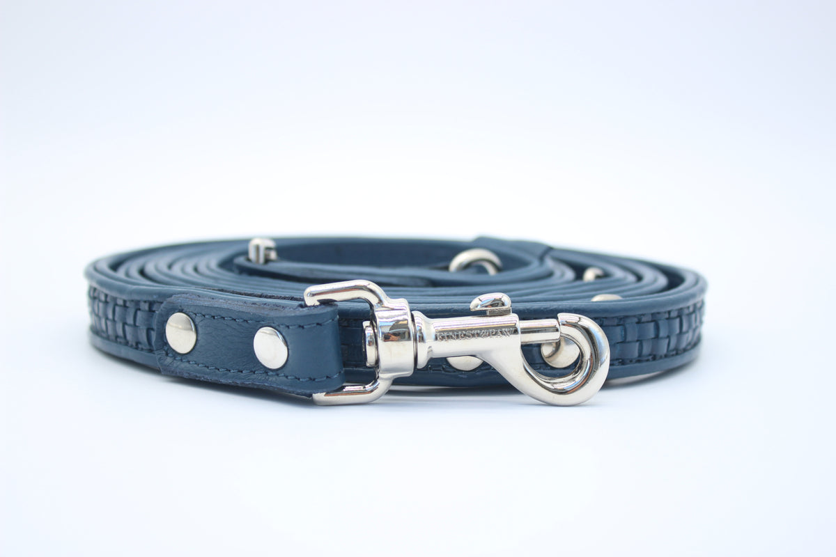 FinestPaw_Leine_Signature_Fuehrleine_royalblau_all_2.0cm_silber_front
