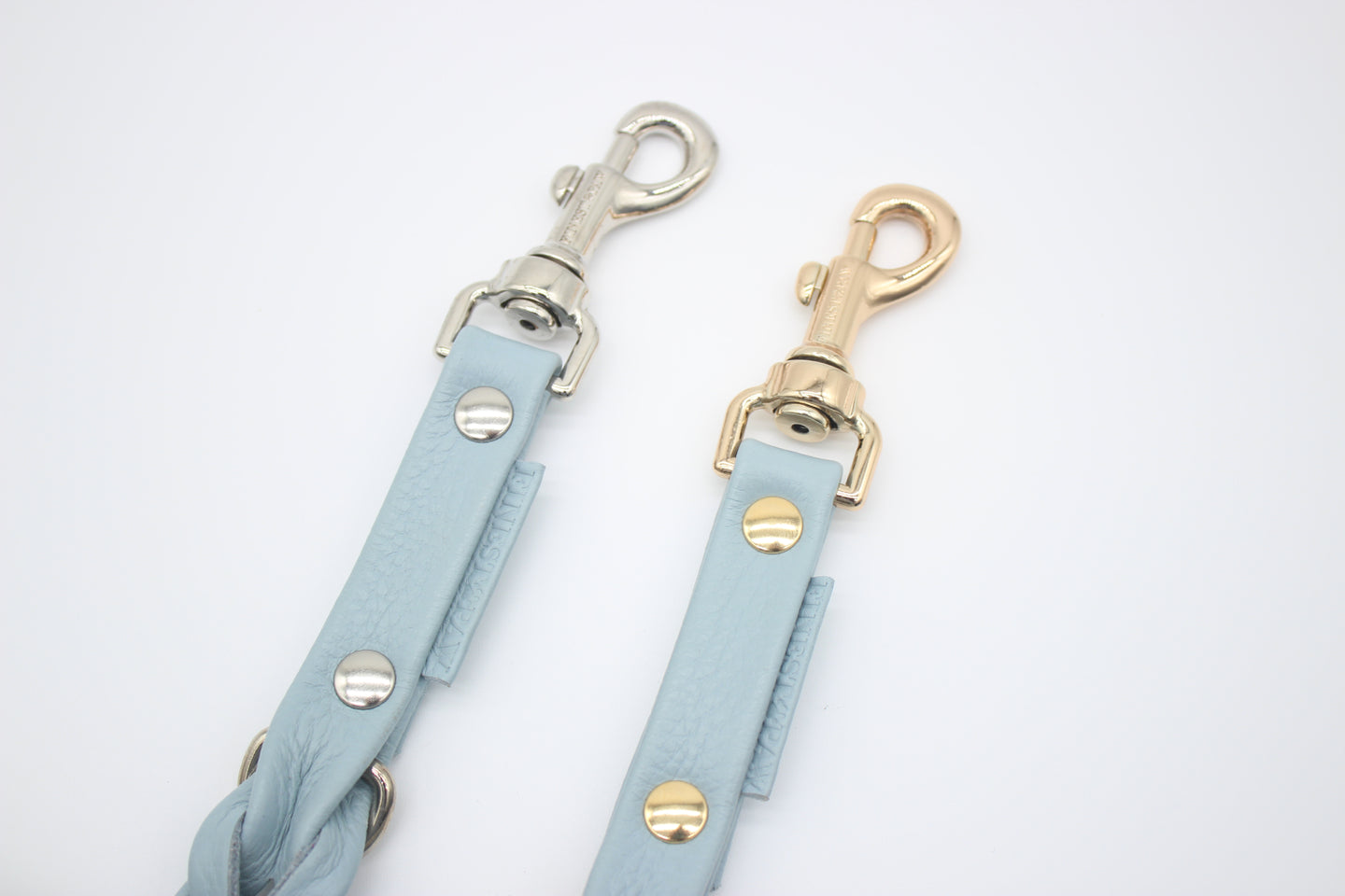 Vollgeflochten Führleine Hellblau